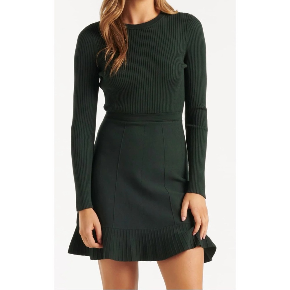 Ever New Dark Green Long Sleeve Dress